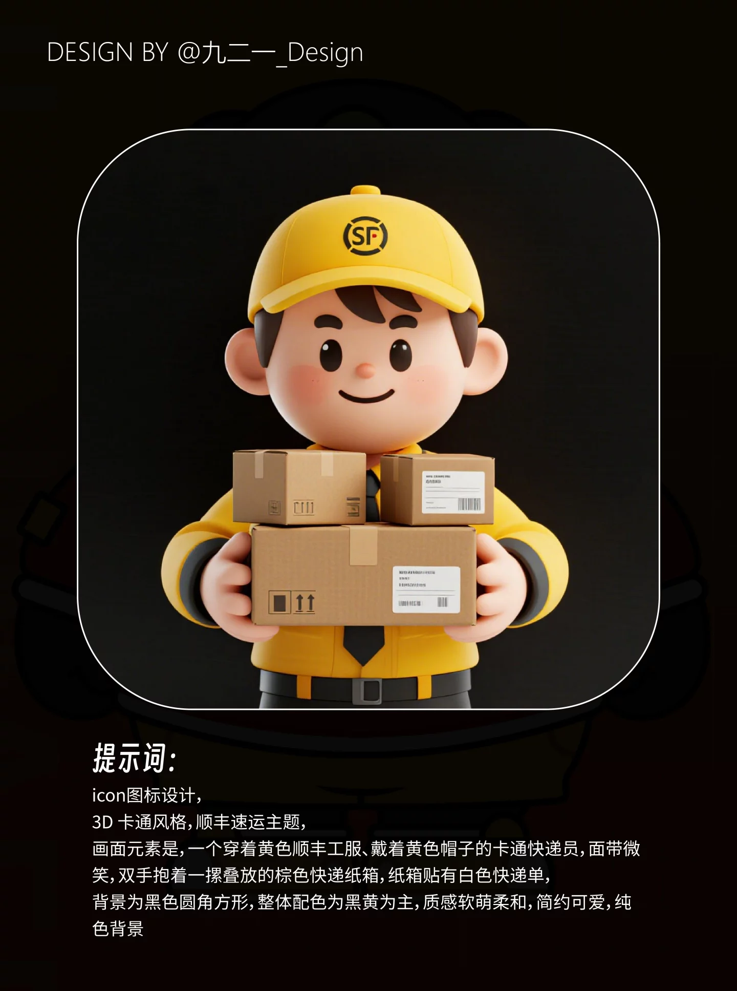 30秒出IP形象！快递小哥AI生图关键词灵感