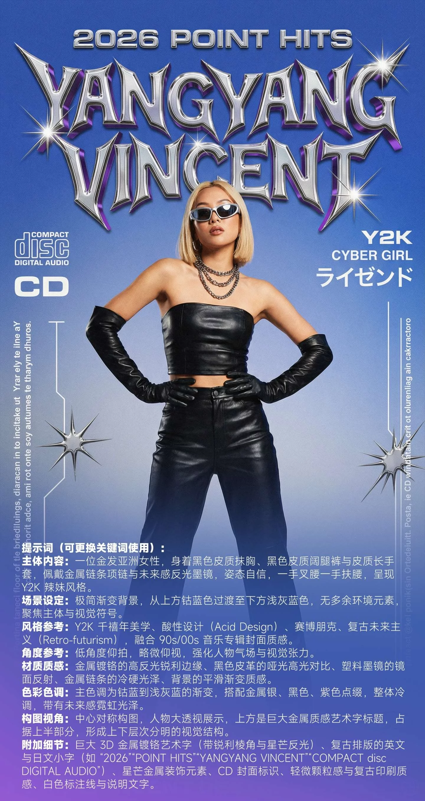 拿好这组Y2K/赛博朋克关键词！出图超惊艳