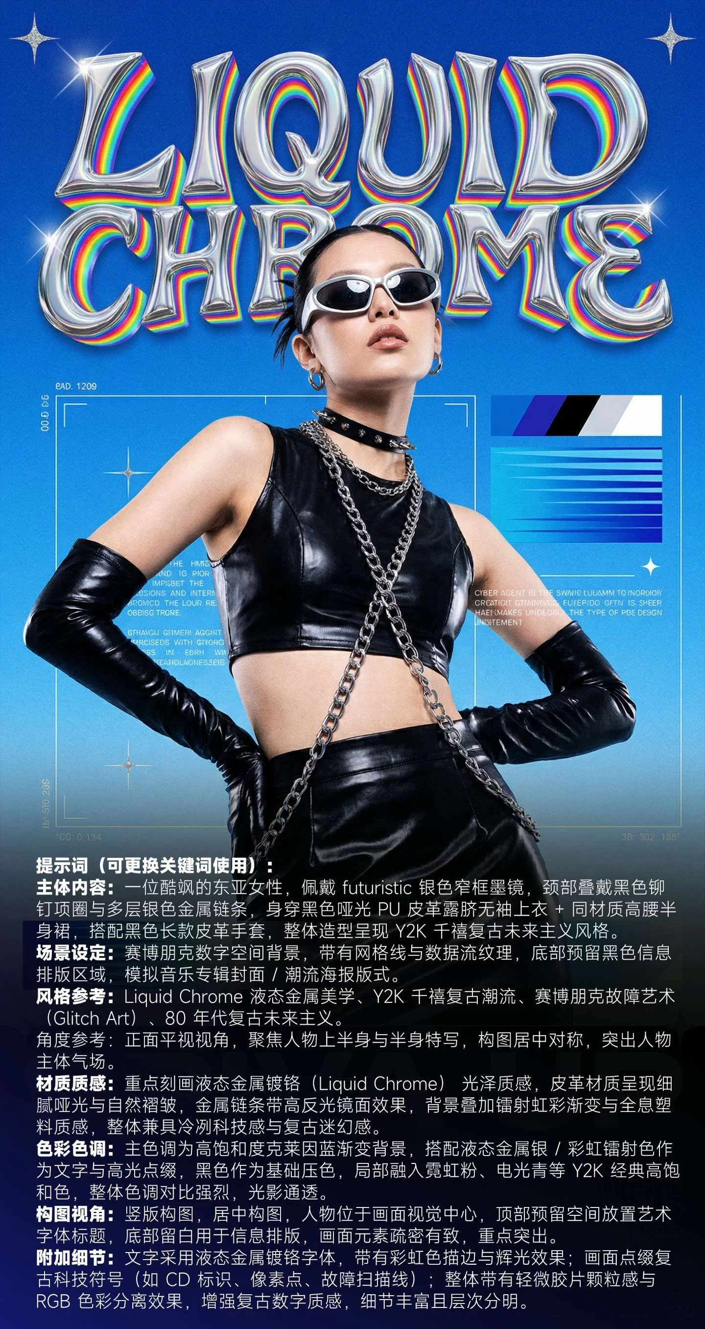 拿好这组Y2K/赛博朋克关键词！出图超惊艳