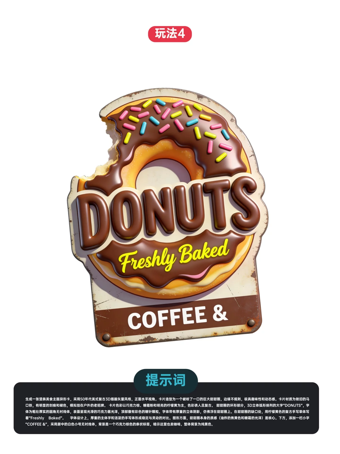 美式复古灵感爆发！AI直出6款+关键词直接套用