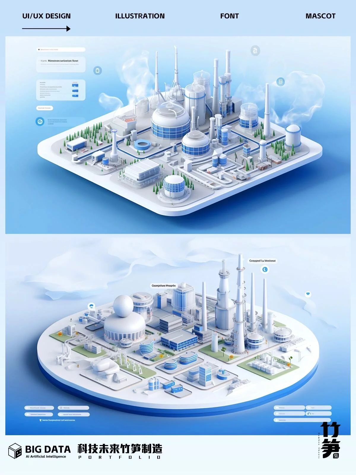 3步搞定B端科技感大屏！AI绘画+设计落地实战教程