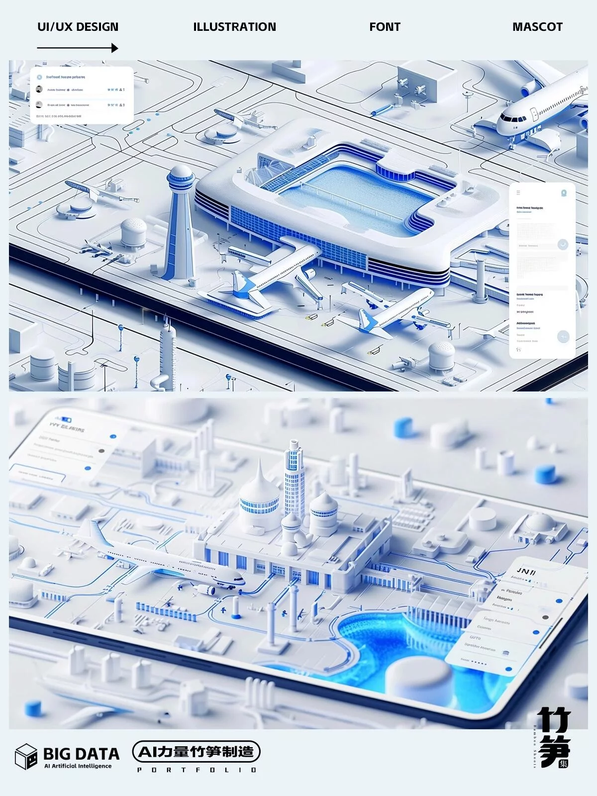 3步搞定B端科技感大屏！AI绘画+设计落地实战教程